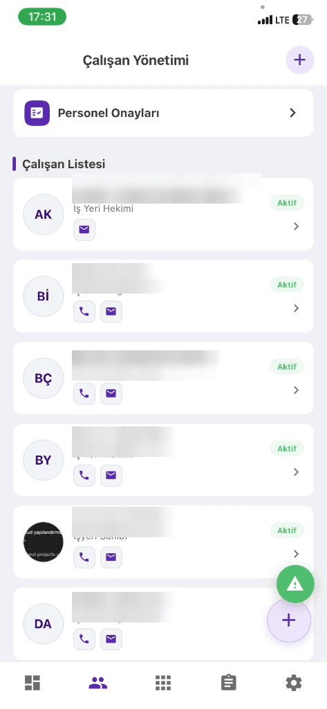 İşletme mobil çalışanlar